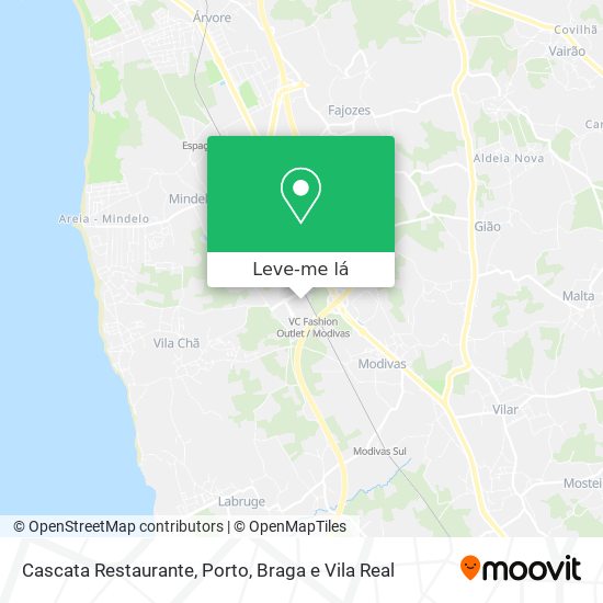 Cascata Restaurante mapa