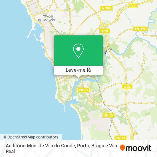 Auditório Mun. de Vila do Conde mapa