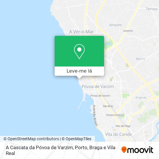 A Cascata da Póvoa de Varzim mapa