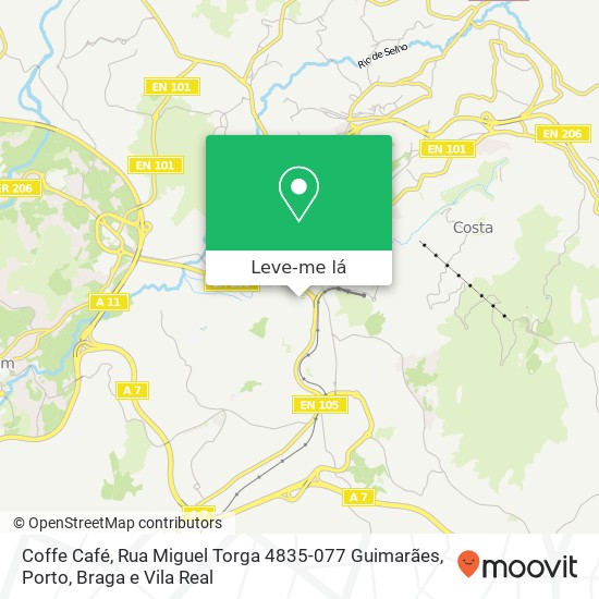 Coffe Café, Rua Miguel Torga 4835-077 Guimarães mapa