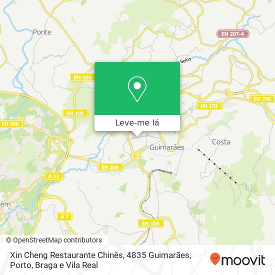 Xin Cheng Restaurante Chinês, 4835 Guimarães mapa
