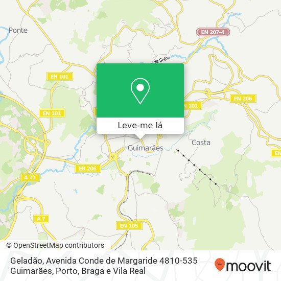 Geladão, Avenida Conde de Margaride 4810-535 Guimarães mapa