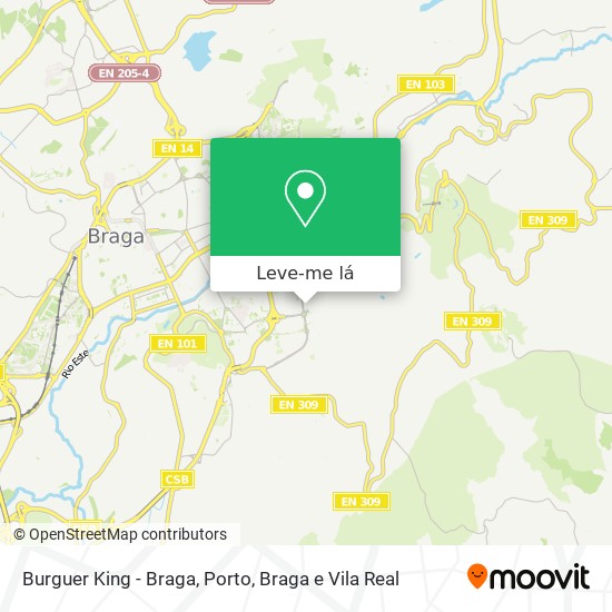 Burguer King - Braga mapa