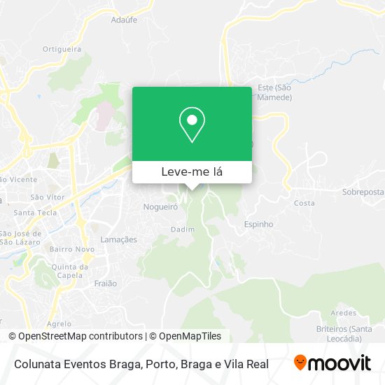 Colunata Eventos Braga mapa