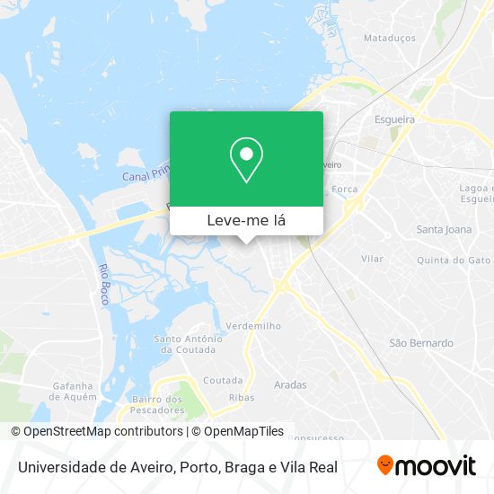 Universidade de Aveiro mapa