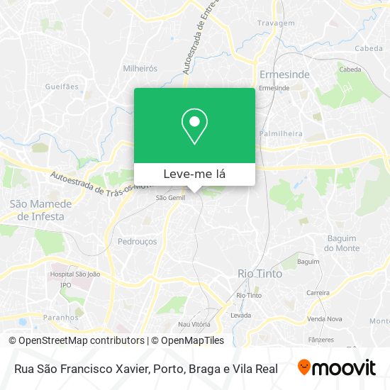 Rua São Francisco Xavier mapa