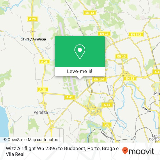 Wizz Air flight W6 2396 to Budapest mapa