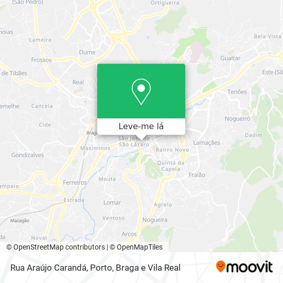 Rua Araújo Carandá mapa