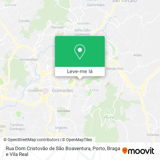 Rua Dom Cristovão de São Boaventura mapa