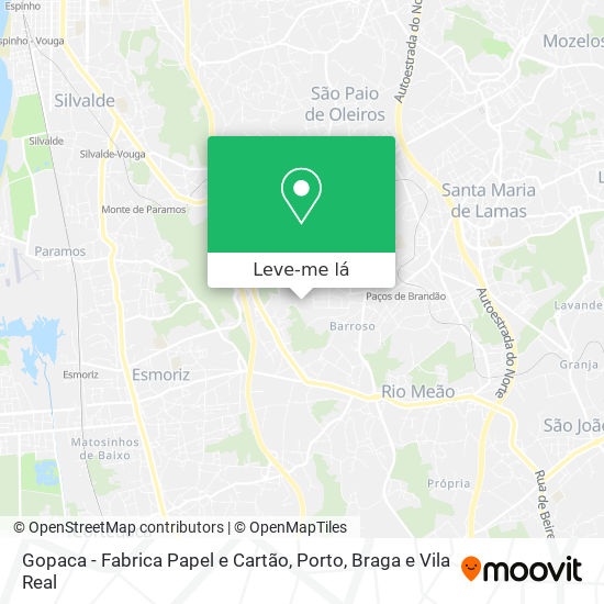 Gopaca - Fabrica Papel e Cartão mapa