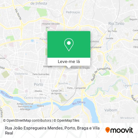 Rua João Espregueira Mendes mapa