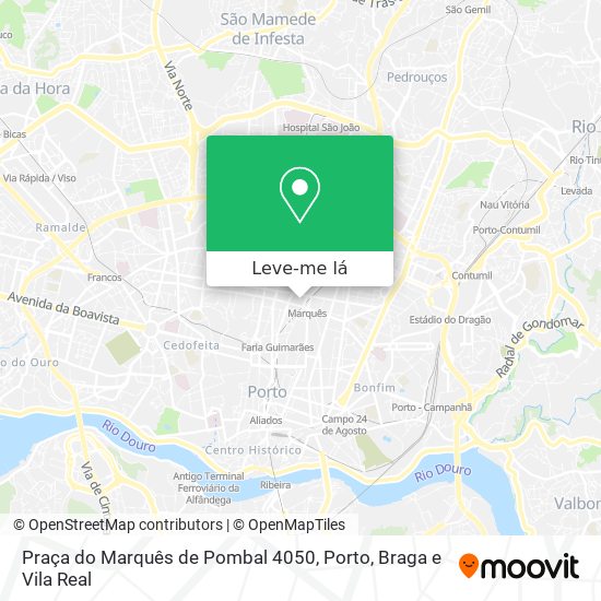Praça do Marquês de Pombal 4050 mapa