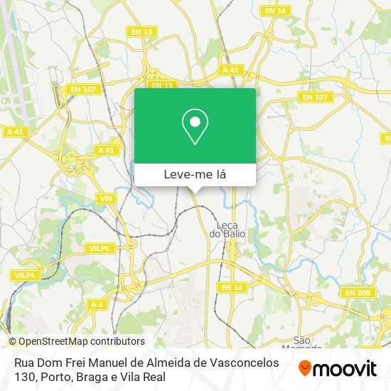 Rua Dom Frei Manuel de Almeida de Vasconcelos 130 mapa
