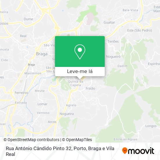Rua António Cândido Pinto 32 mapa