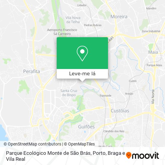 Como chegar a Parque Ecológico Monte de São Brás em Perafita, Lavra e Santa  Cruz do Bispo por Autocarro ou Metro?