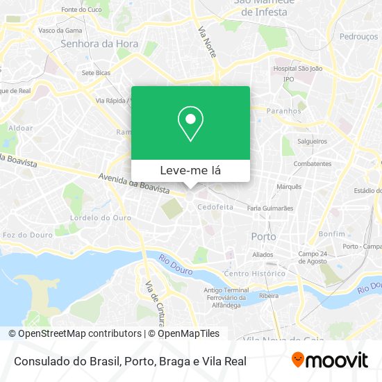 Consulado do Brasil mapa