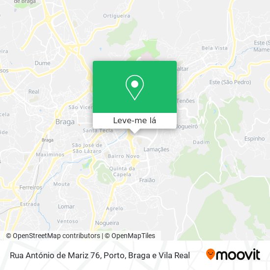 Rua António de Mariz 76 mapa