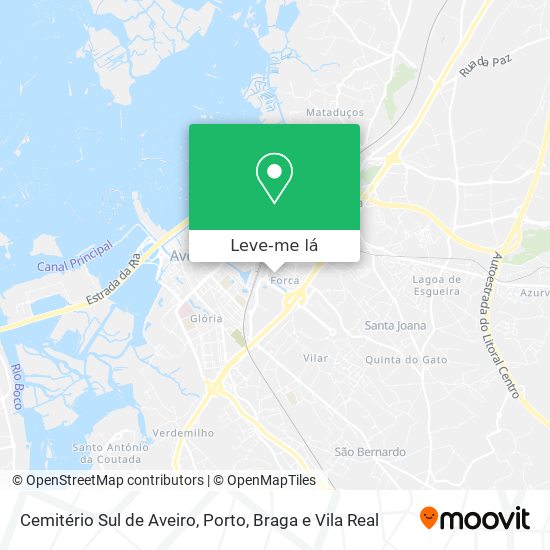 Cemitério Sul de Aveiro mapa