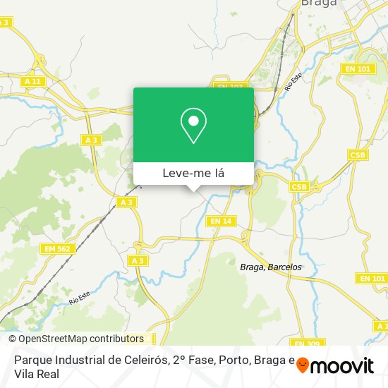 Parque Industrial de Celeirós, 2º Fase mapa