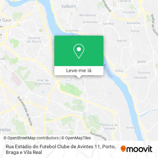 Rua Estádio do Futebol Clube de Avintes 11 mapa