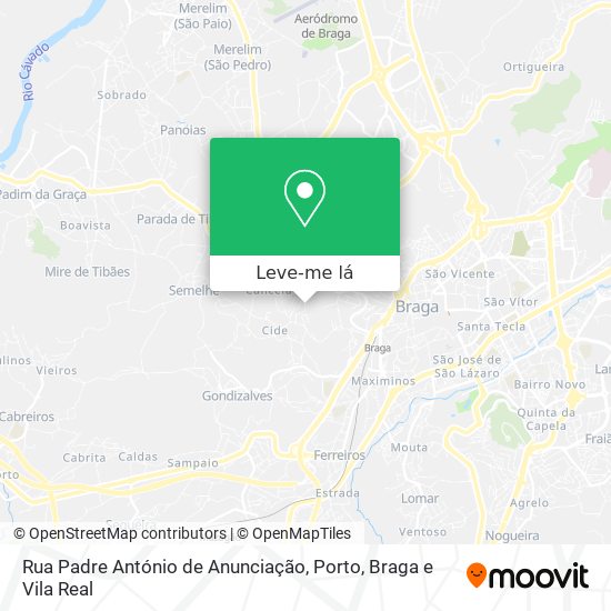 Rua Padre António de Anunciação mapa