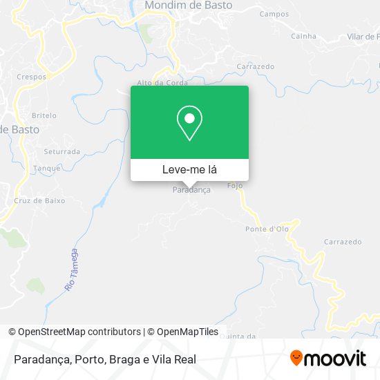 Paradança mapa