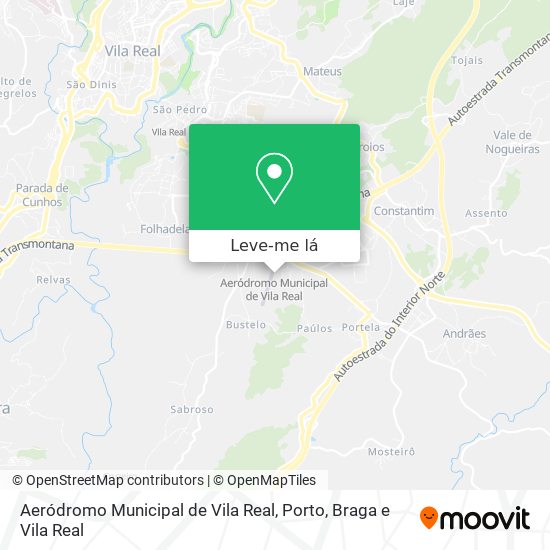 Aeródromo Municipal de Vila Real mapa