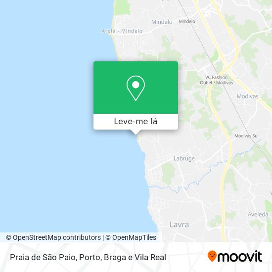 Praia de São Paio mapa