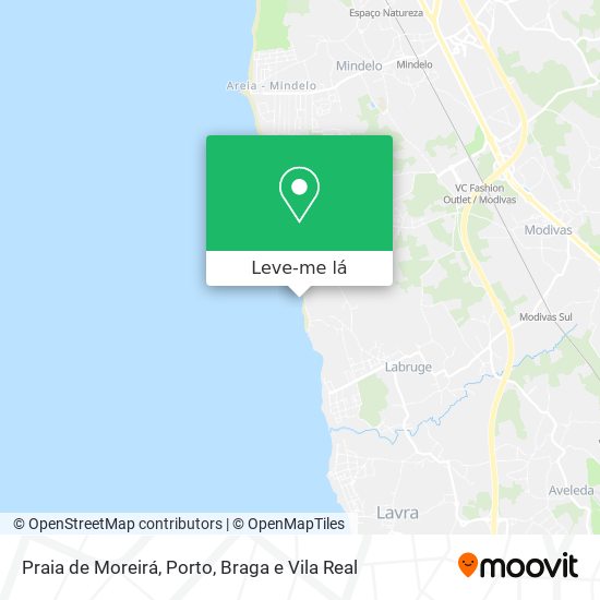 Praia de Moreirá mapa