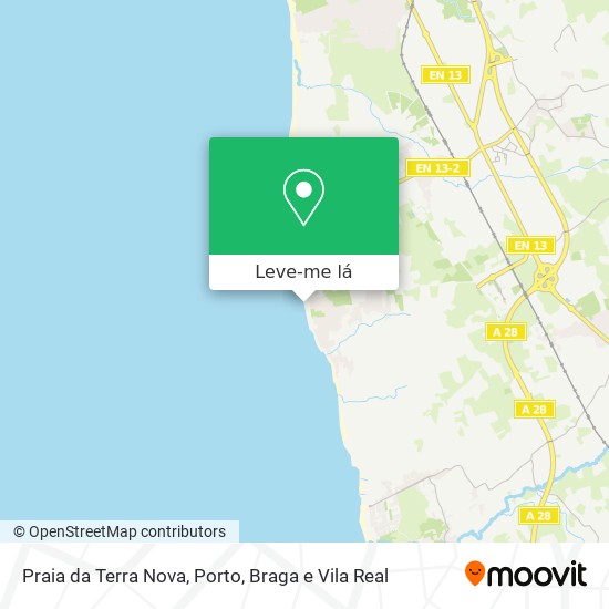 Praia da Terra Nova mapa