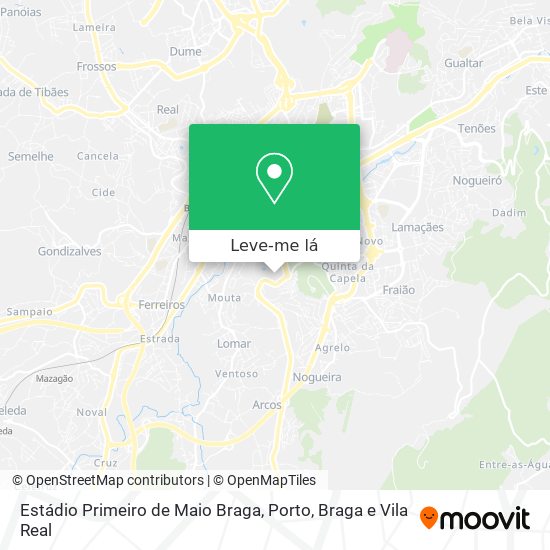 Estádio Primeiro de Maio Braga mapa