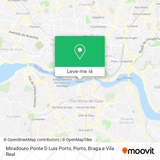 Miradouro Ponte D Luis Porto mapa