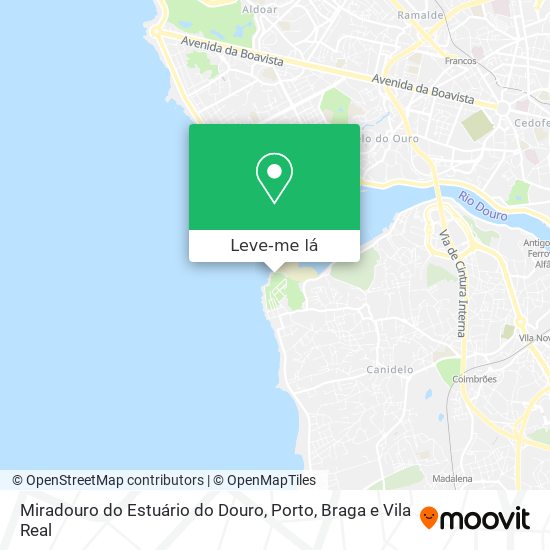 Miradouro do Estuário do Douro mapa