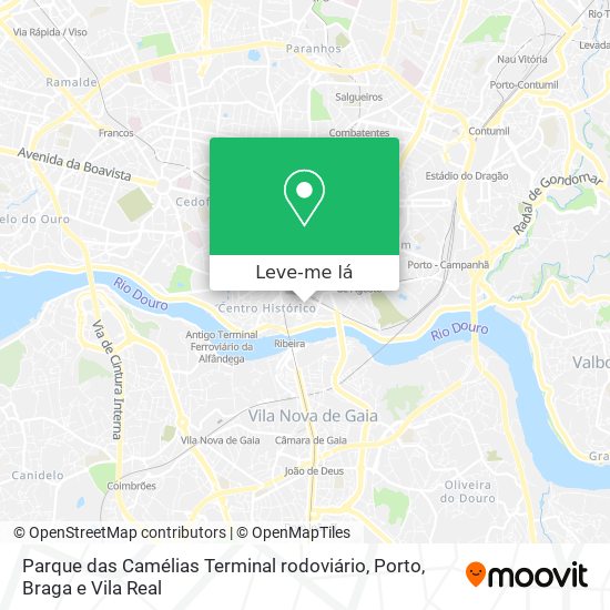 Parque das Camélias Terminal rodoviário mapa