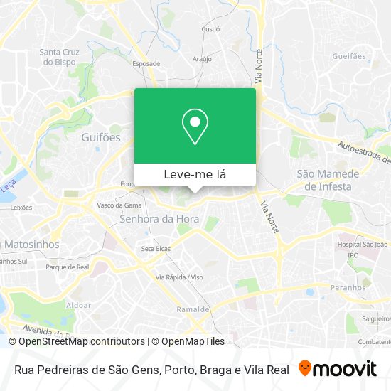 Rua Pedreiras de São Gens mapa