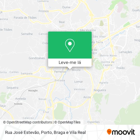 Rua José Estevão mapa