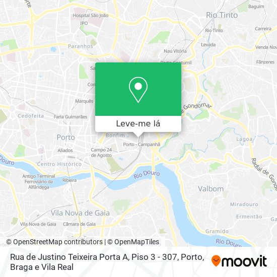 Rua de Justino Teixeira Porta A, Piso 3 - 307 mapa