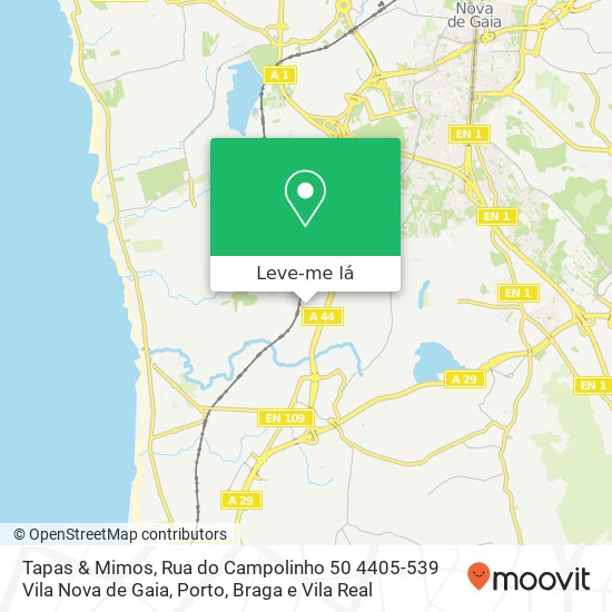 Tapas & Mimos, Rua do Campolinho 50 4405-539 Vila Nova de Gaia mapa