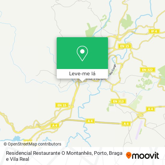 Residencial Restaurante O Montanhês mapa