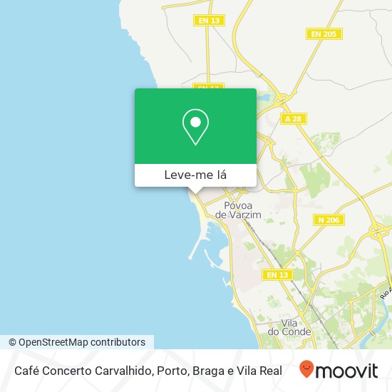 Café Concerto Carvalhido, 4490 Póvoa de Varzim mapa