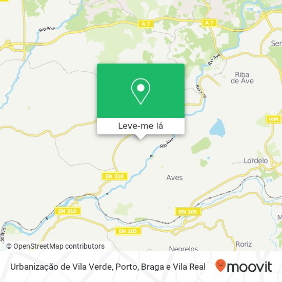 Urbanização de Vila Verde mapa
