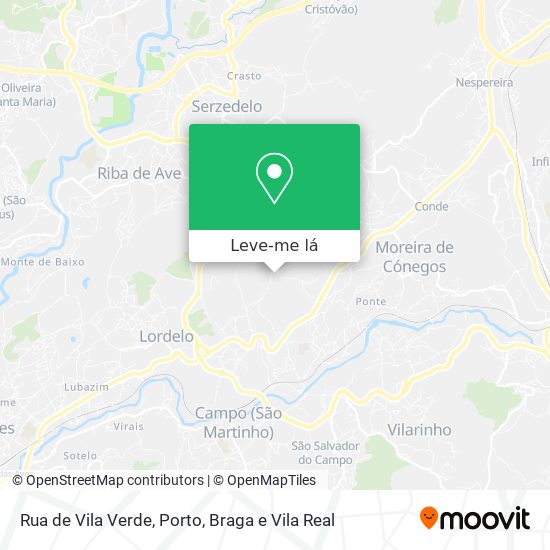 Rua de Vila Verde mapa