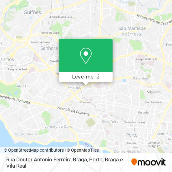Rua Doutor António Ferreira Braga mapa