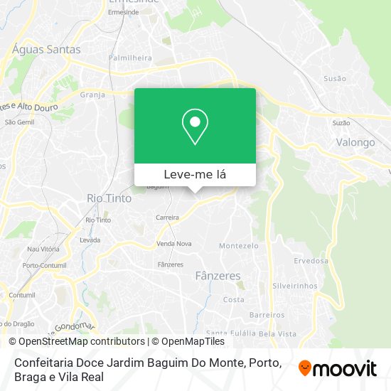 Confeitaria Doce Jardim Baguim Do Monte mapa