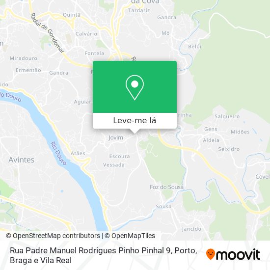 Rua Padre Manuel Rodrigues Pinho Pinhal 9 mapa