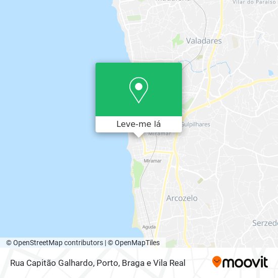 Rua Capitão Galhardo mapa