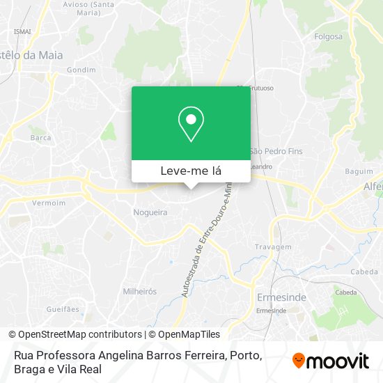 Rua Professora Angelina Barros Ferreira mapa