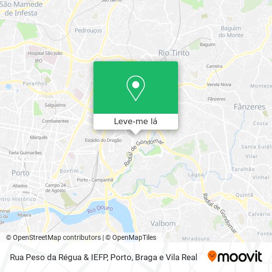 Rua Peso da Régua & IEFP mapa