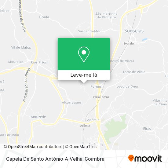 Capela De Santo António-A-Velha mapa