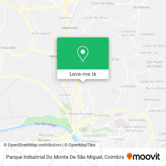 Parque Industrial Do Monte De São Miguel mapa